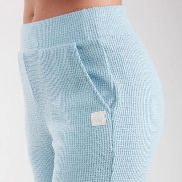 Straight Down Golf Womens Mavis  Waffle Knit Jogger Large Mineral Blue NWT - Picture 8 of 8